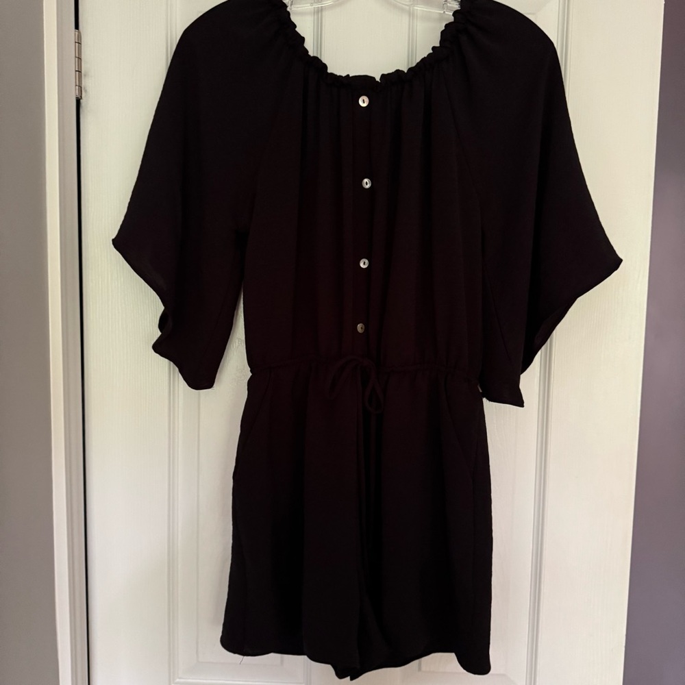 Black Romper with pockets Small